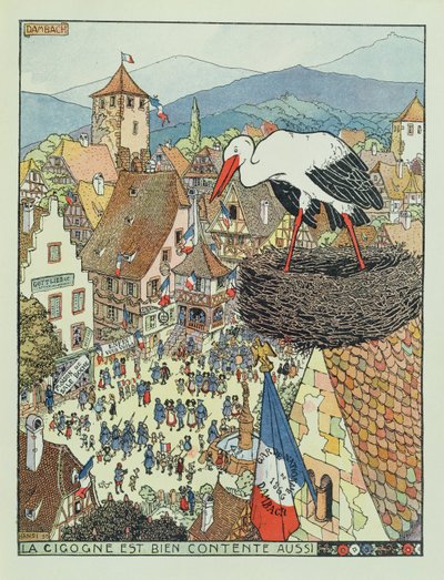 A francia csapatok bevonulása az elzászi Dambachba alkotó: Jean-Jacques Waltz