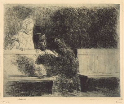 Ügyvéd iratokat tanulmányoz alkotó: Jean-Louis Forain