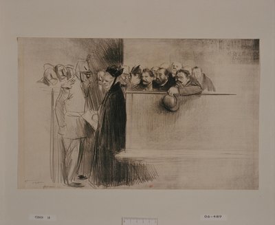 A tárgyalás (3. kép) alkotó: Jean-Louis Forain