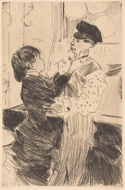 A nyakkendő megkötése alkotó: Jean-Louis Forain