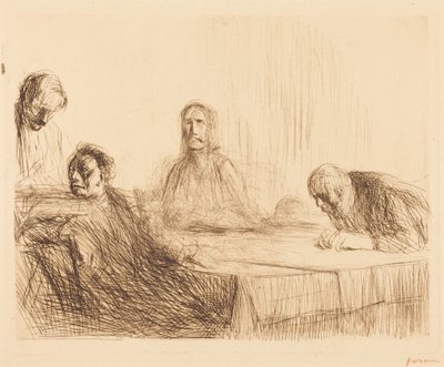 Vacsora Emmauszban (második tábla) alkotó: Jean-Louis Forain