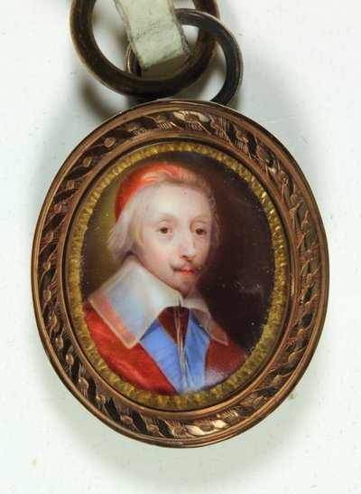 Armand-Jean Du Plessis, bíboros, De Richelieu herceg (zománc) alkotó: Jean (school of) Petitot