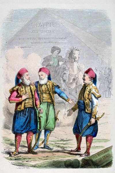 Egy nyomat a 19. századi Egyiptomból, 1847 alkotó: Jean Adolphe Beauce