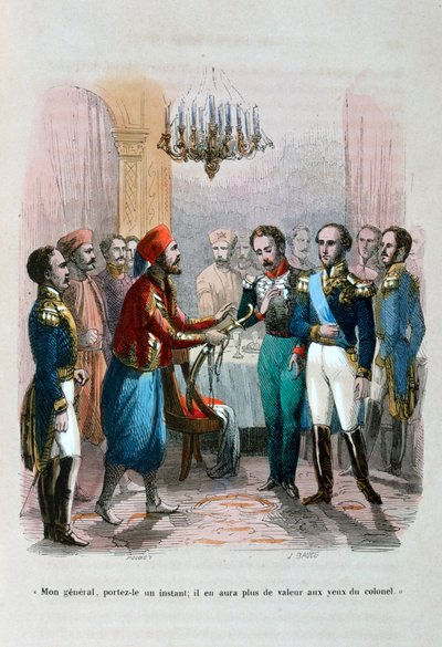 Találkozó Ibrahim Pacha és Faudoa ezredes között, Egyiptom, 1828 1847 alkotó: Jean Adolphe Beauce