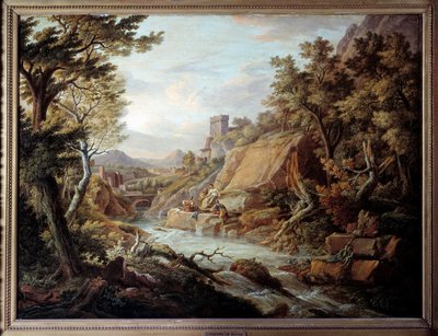 Táj és folyó. Jean Antoine Constantin festménye alkotó: Jean Antoine Constantin