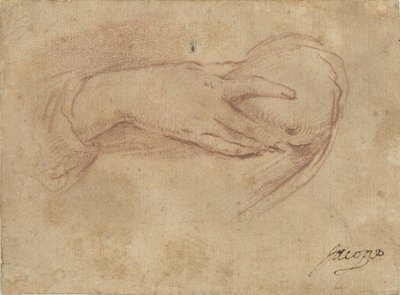 Kéz a mellkason alkotó: Jean Antoine Watteau (rejected attribution)