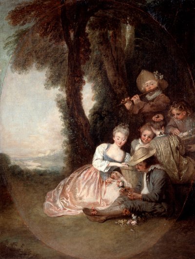 Champetre-koncert, 1715 alkotó: Jean Antoine Watteau