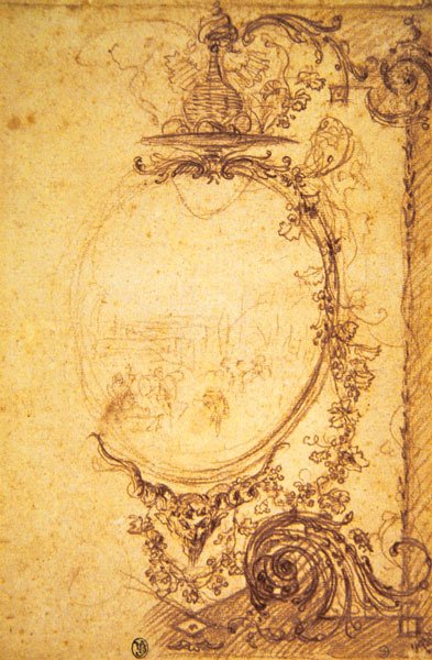Tervezés dekoratív panelekhez: ősz alkotó: Jean Antoine Watteau