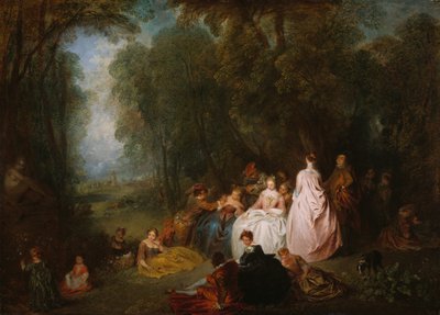 Pásztori összejövetel alkotó: Jean Antoine Watteau