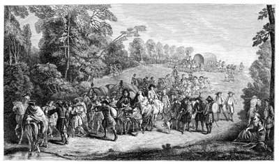 Gyalogmenet, 1885. alkotó: Jean Antoine Watteau
