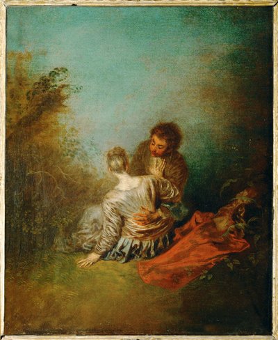Le Faux Pas ... alkotó: Jean Antoine Watteau