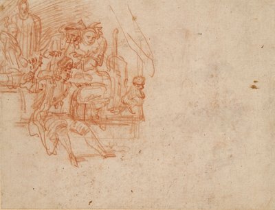 Quack Doctor a színpadon ül, árucikkeket árul, négy figurával és egy majommal, c1700-1720. alkotó: Jean Antoine Watteau