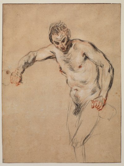 Szatír bort önt, 1717 alkotó: Jean Antoine Watteau