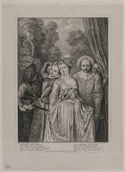 A ruhák olaszok alkotó: Jean Antoine Watteau