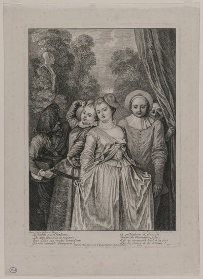 A ruhák olaszok alkotó: Jean Antoine Watteau