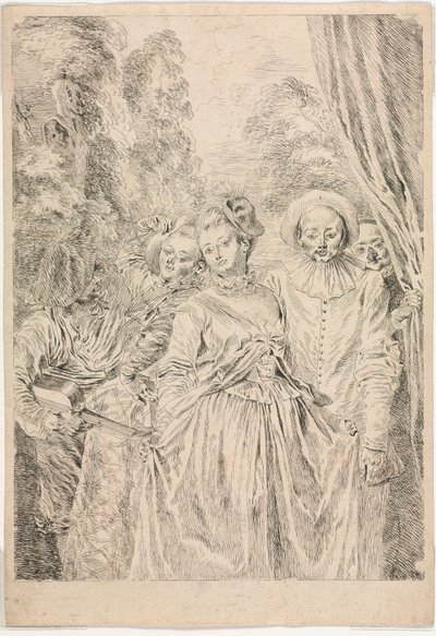 A ruhák olaszok, 1715-16. alkotó: Jean Antoine Watteau