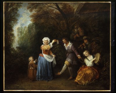 The Country Dance (olaj, vászon) alkotó: Jean Antoine Watteau