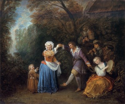 A Country Dance alkotó: Jean Antoine Watteau