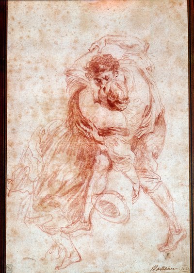 A Draw csók Jean Antoine Watteau (1684-1721) vére. 18. század. Párizs, Louvre Múzeum alkotó: Jean Antoine Watteau
