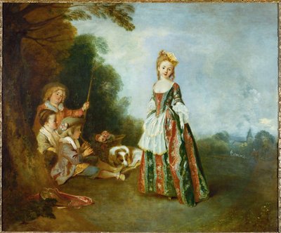 A tánc, 1719 körül (olaj, vászon) alkotó: Jean Antoine Watteau