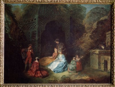 A furulyás (Festészet alkotó: Jean Antoine Watteau