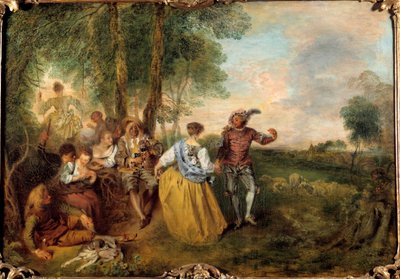 A pásztorok. Jean Antoine Watteau (1684-1721) festménye alkotó: Jean Antoine Watteau