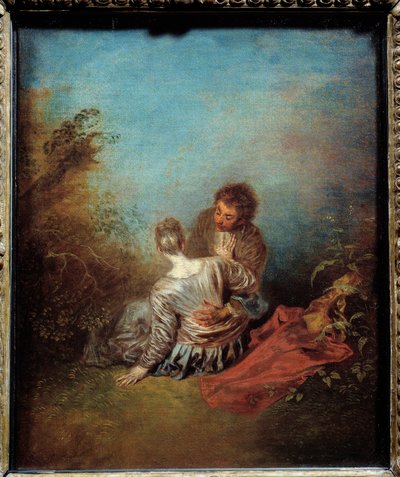 Rossz lépés. Jean Antoine Watteau (1684-1721) festménye alkotó: Jean Antoine Watteau