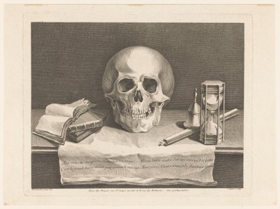 Csendélet vanitas szimbólumokkal alkotó: Jean Aubert