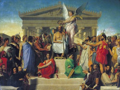 Homérosz apoteózisa, 1827 alkotó: Jean Auguste Dominique Ingres