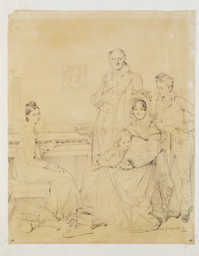 La famille Stamaty ... alkotó: Jean Auguste Dominique Ingres