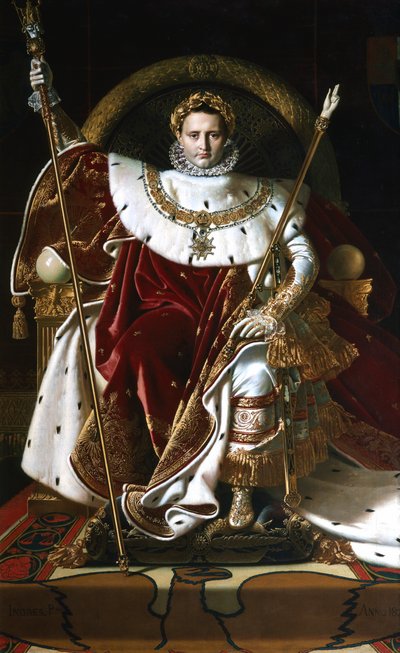 I. Napóleon a császári trónon, 1806 alkotó: Jean Auguste Dominique Ingres