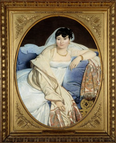 Madame Riviere (1773-1848) felesége – Philibert Riviere portréja Jean Auguste Dominique Ingres (1780-1867) festménye 1806 V. 1,16x0,9 m - - Madame Philibert Riviere, szül. Marie Françoise Jacquette Bibiane Blot de Beauregard (1773-1848). János festménye alkotó: Jean Auguste Dominique Ingres