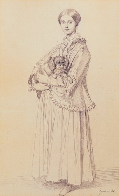 Mademoiselle Marie Reiset, később Adolphe-Louis-Edgar de Segur-Lamoignon vicomtesse portréja, 1850 alkotó: Jean Auguste Dominique Ingres