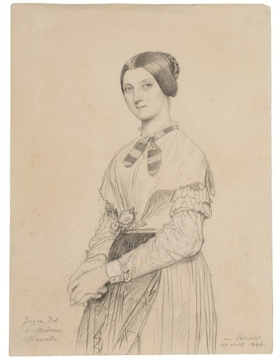 Marie Marcotte portréja alkotó: Jean Auguste Dominique Ingres