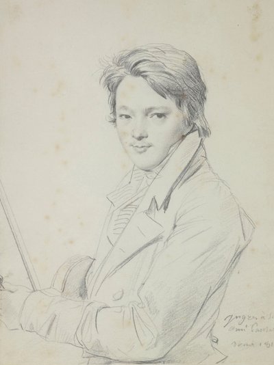 Auguste-Mathieu Panseron zeneszerző portréja 1796-1859, 1815-1818. alkotó: Jean Auguste Dominique Ingres