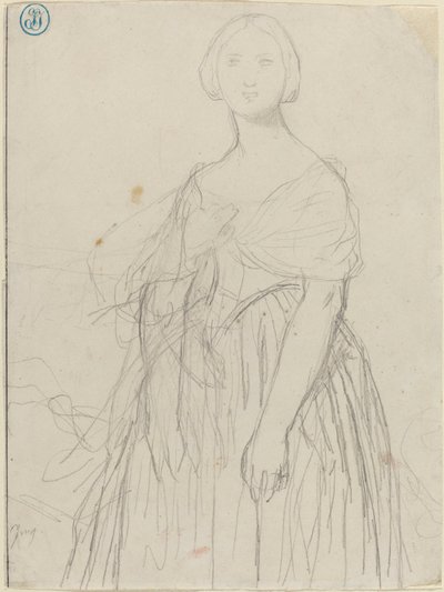 Madame Moitessier vázlata alkotó: Jean Auguste Dominique Ingres