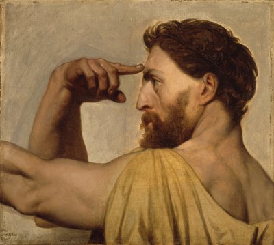 Tanulmány Phidiasról Homérosz apoteózisában, 1827 alkotó: Jean Auguste Dominique Ingres