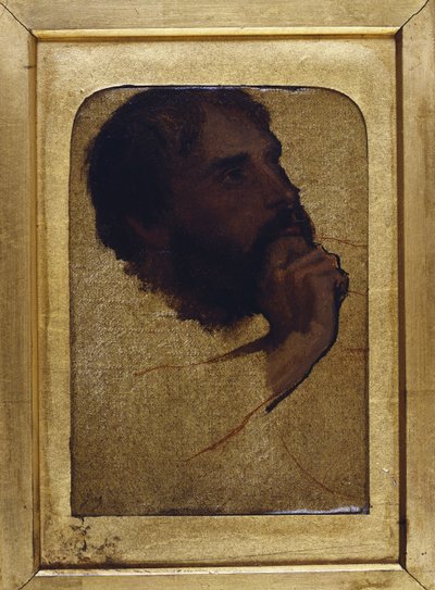 Tanulmány egy idős ember fejéről a "Jézus az orvosok között" számára alkotó: Jean Auguste Dominique Ingres