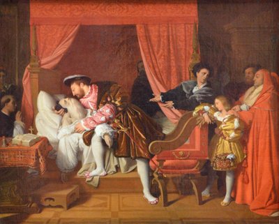 Leonardo da Vinci halála alkotó: Jean Auguste Dominique Ingres