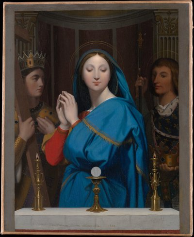 A Szűz imádja a házigazdát alkotó: Jean Auguste Dominique Ingres