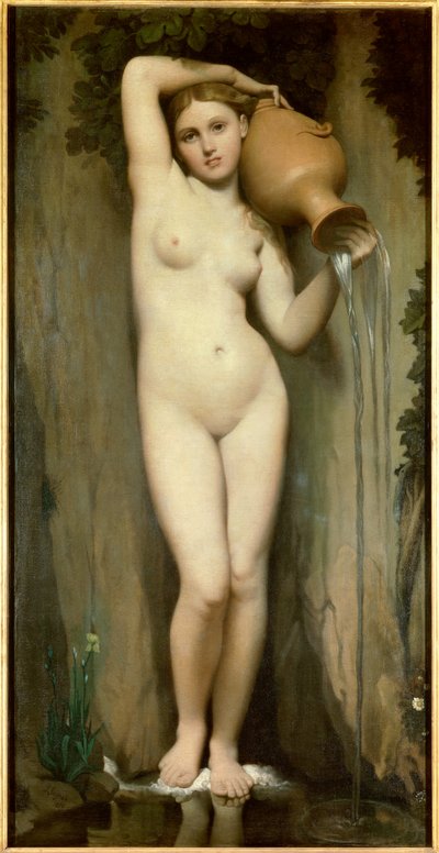 A forrás Jean-Auguste Dominique Ingres (1780-1867) festménye 1856 Méret: 1,63 x 0,80. Párizs. Orsay Múzeum alkotó: Jean Auguste Dominique Ingres