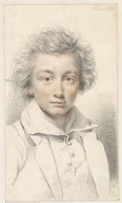 Egy fiatal férfi portréja alkotó: Jean Augustin Daiwaille