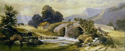 A kis híd (akvarell) alkotó: Jean Baptiste-Antoine Guillemet