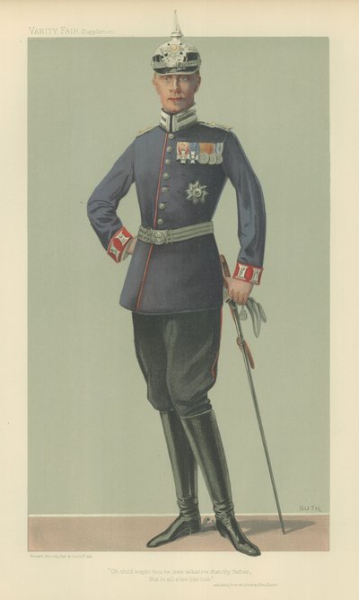 HRH Németország koronahercege (színes litó) alkotó: Jean Baptiste (after) Guth