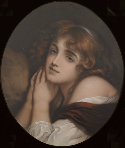 Innocence, női portré (színes metszet) alkotó: Jean Baptiste (manner of) Greuze