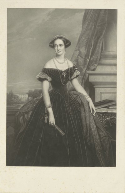 Louisa portréja Aug. wilh. Porosz Amalia, Frederik herceg hitvese, Nic felirat nélkül. De Keyser alkotó: Jean Baptiste Alfred Cornilliet
