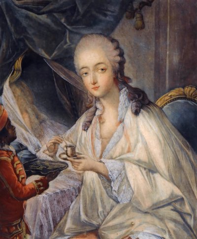 Jeanne Bécu, Du Barry comtesse 1743-1793 egy csésze kávé mellett alkotó: Jean Baptiste André Gautier Dagoty