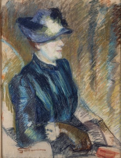 A művész feleségének portréja, 1889-90 körül (pasztell, papír, rajzlap) alkotó: Jean Baptiste Armand Guillaumin