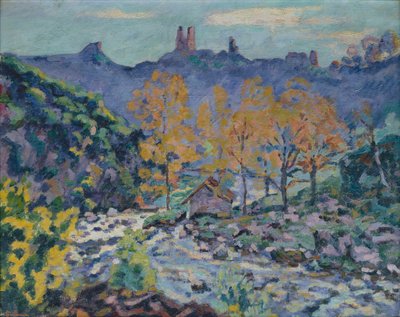 Brigand malma és Crozant kastély romjai, Creuse, 1900 körül (olaj, vászon) alkotó: Jean Baptiste Armand Guillaumin