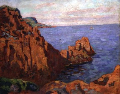 The Red Rocks, 1910 körül (olaj, vászon) alkotó: Jean Baptiste Armand Guillaumin